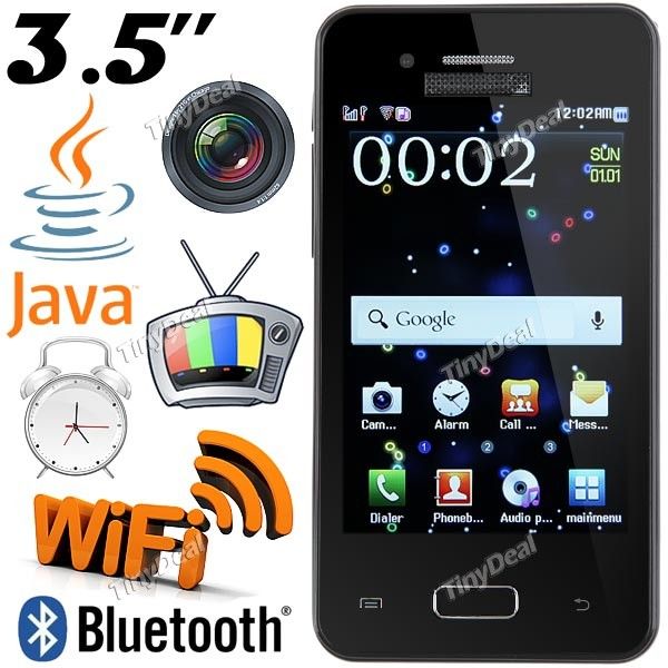 3.5" Touch Screen 2 SIM WiFi Java TV/FM 2 Cameras Bluetooth