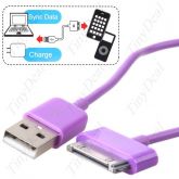 Cabo USB de Dados e Carga para iPhone iPad, iPod - Roxo