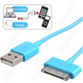 Cabo USB de Dados e Carga para iPhone iPad, iPod - Azul