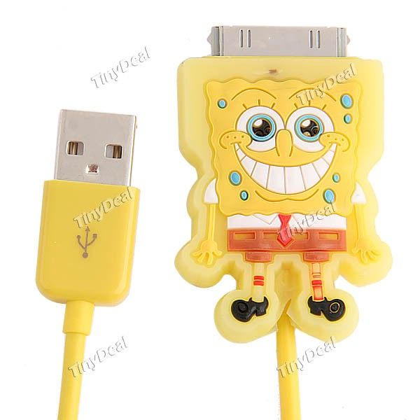 Cabo USB de Dados e Carga iPad iPod iPhone - Bob Esponja