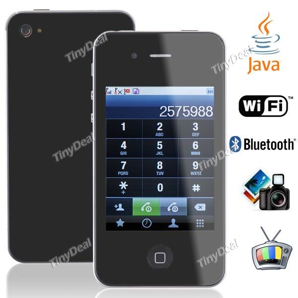 3.2" Touch Screen 2 SIM TV/FM Java WiFi GPRS WAP Bluetooth